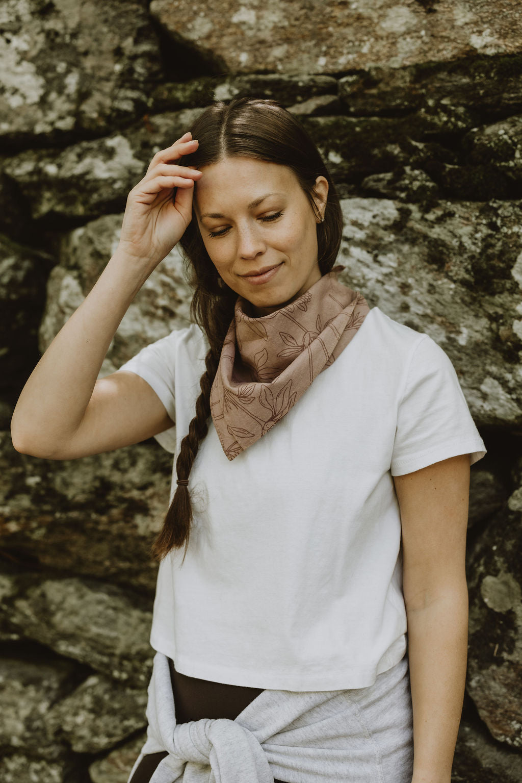 red clover flower bandana for women