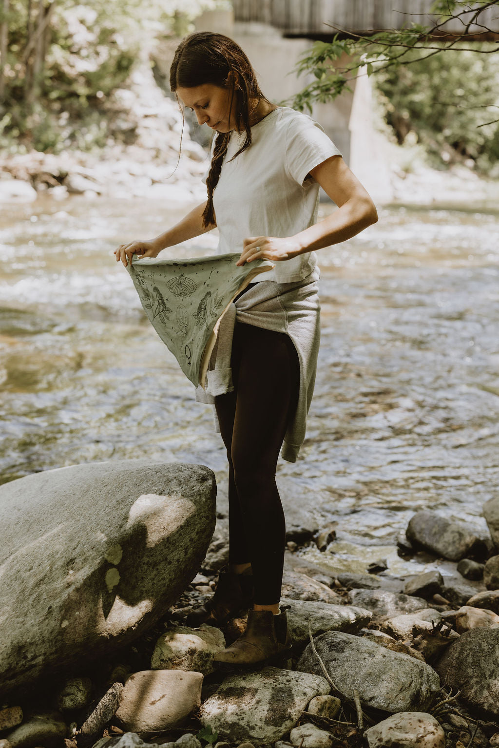 Green women's nature bandana