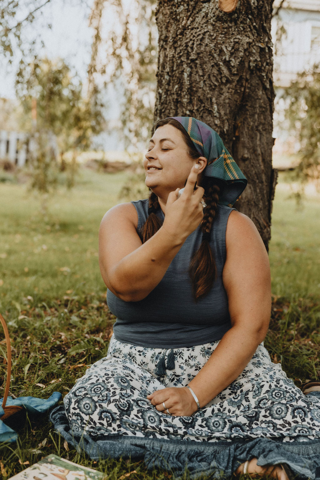 Purple Plaid Infinite Bandana