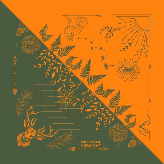 Buck Blaze Orange Bandana Split
