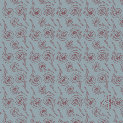 blue furled fiddlehead bandana