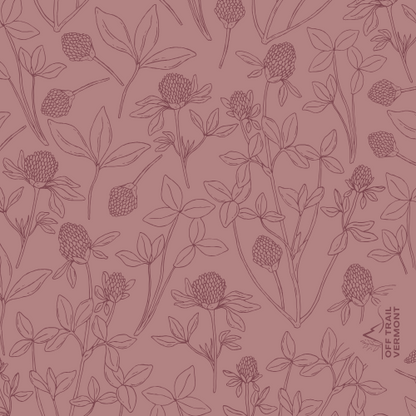 Field of Clovers pink with wildflower bandana