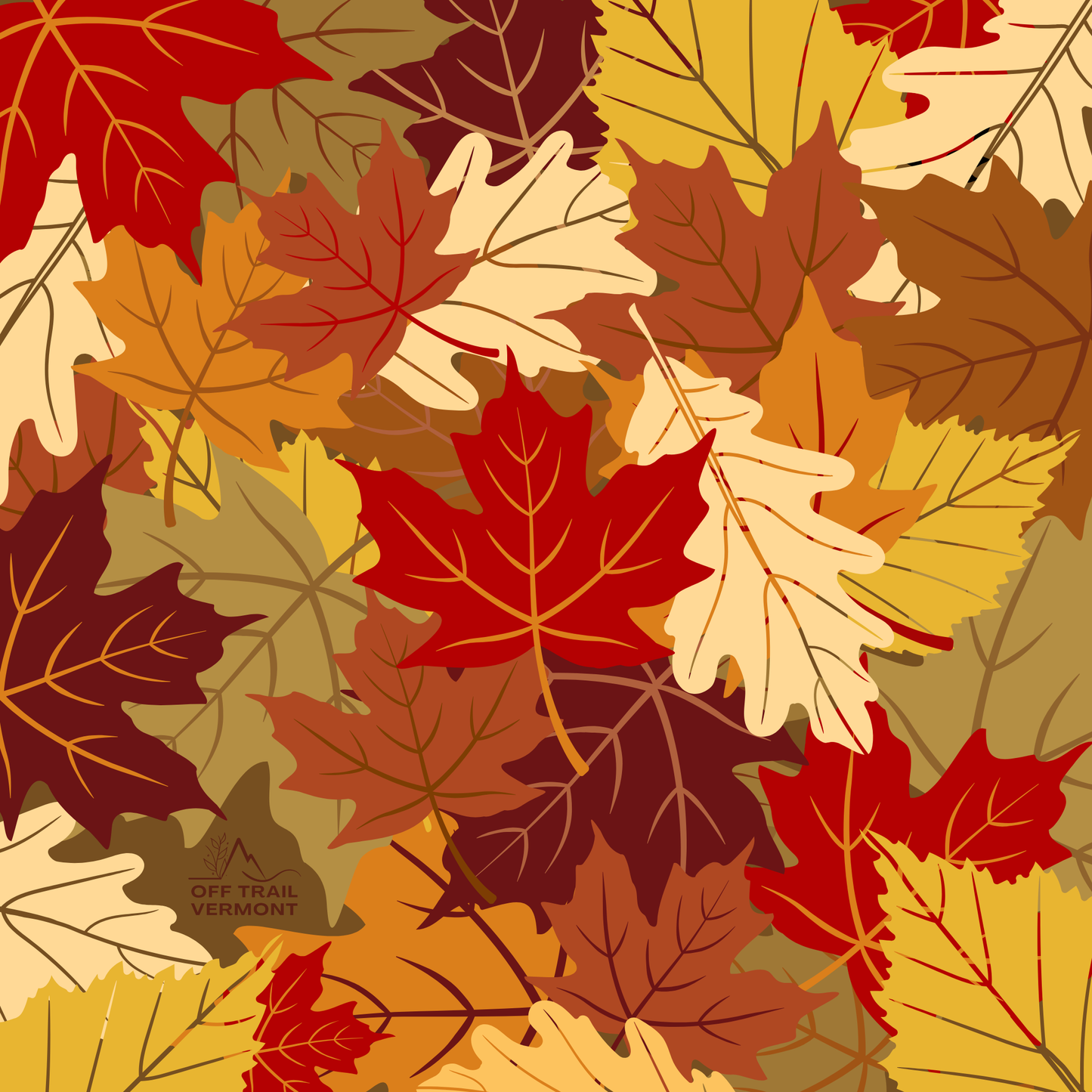 Leaning Into Leaves 22x22inch 100% cotton infinite bandana