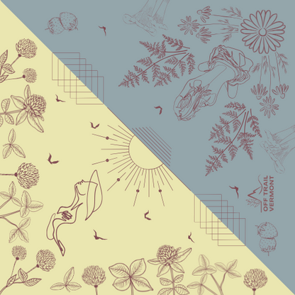 pale blue and faded yellow bandana with women empowerment design