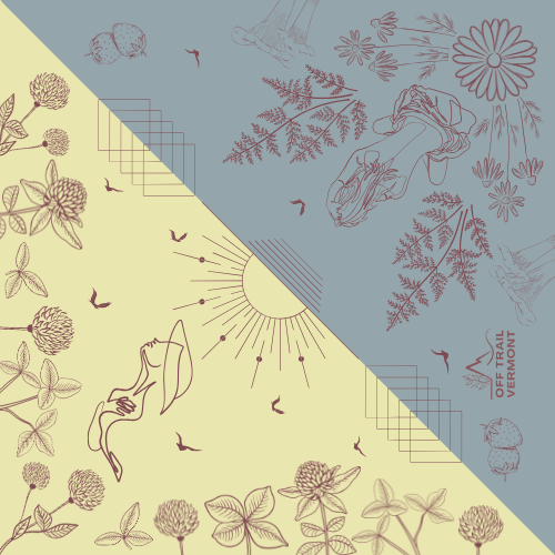 pale blue and faded yellow bandana with women empowerment design